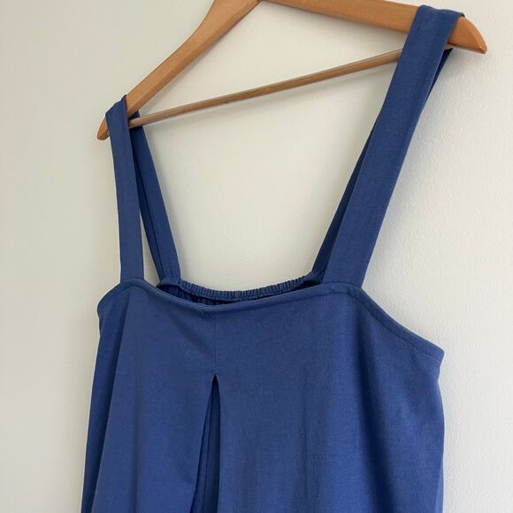 Free People Beach Nichola Sleeveless Romper Dress in Indigo Blue, Size Medium - Picture 4 of 11